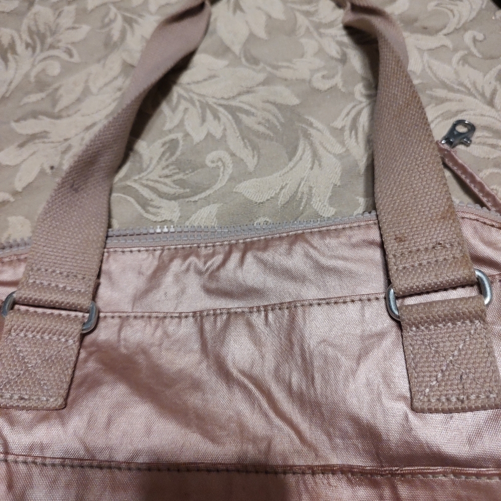 🩷👛🩷(Reduced) Shimmering Kipling Frosted Iridescent Blush Pink Utility Handbag - Picture 12 of 15